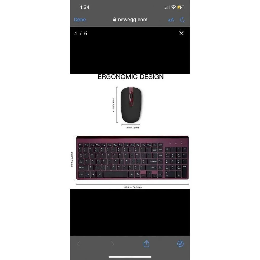 Cimetech Wireless Keyboard Mouse Combo NEW